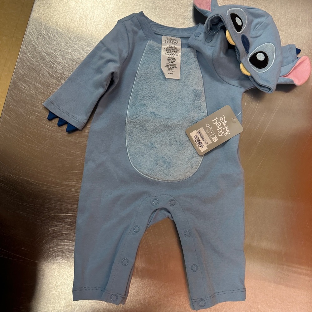 Disney Store Lilo and Stitch - Stitch Baby Costume w/ Hat 0-3 months